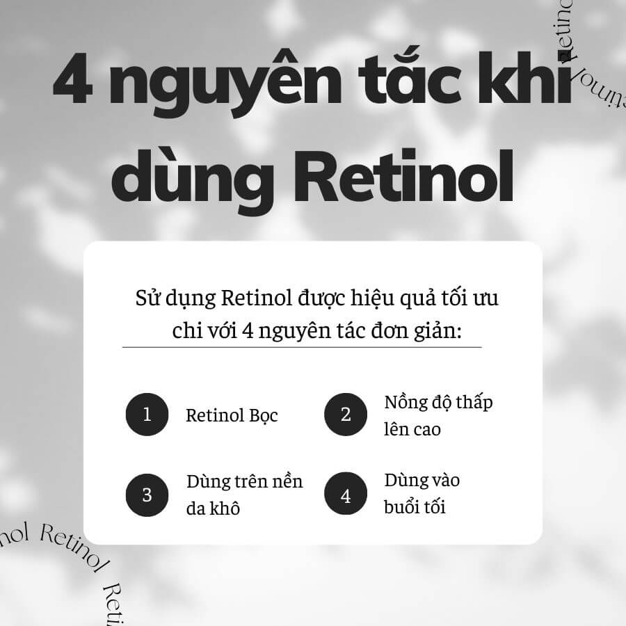 4 nguyên tắc khi dùng retinol